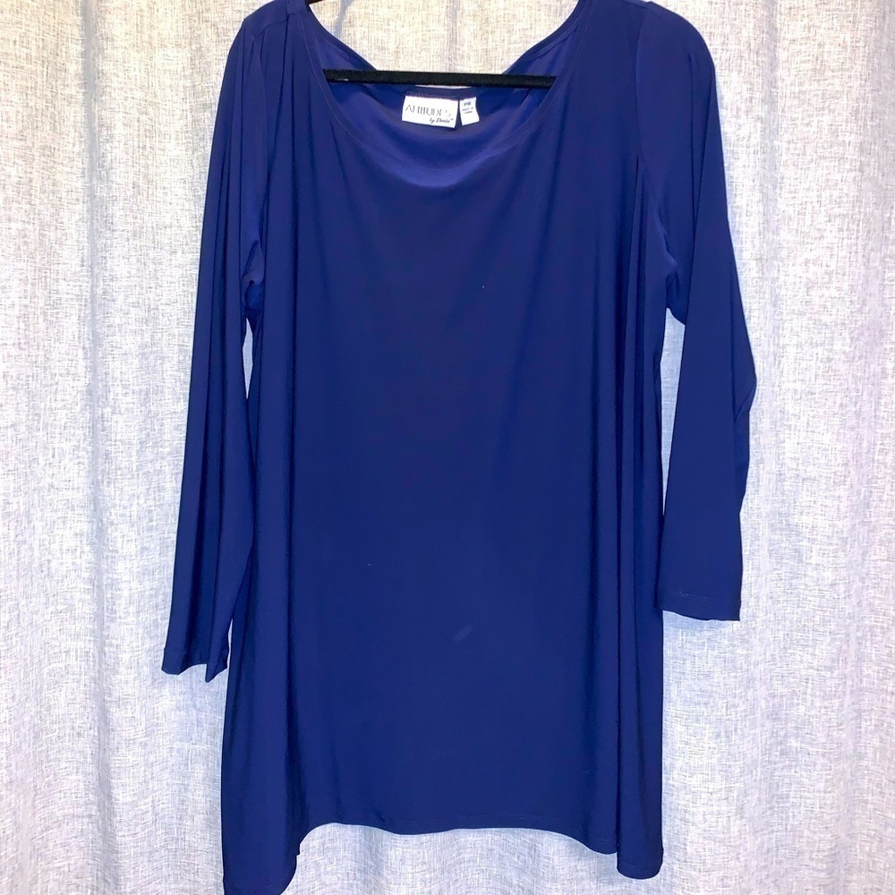 Attitudes Blue tunic 1x petite - Picture 3 of 6